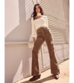 Effortless And Cool Corduroy Cargo Flare Pants - Image 5
