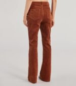 Retro Chic Corduroy High-Rise Flare Pants - Image 2