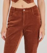 Retro Chic Corduroy High-Rise Flare Pants - Image 3
