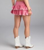 Flirtatious Vibe Gingham Ruffled Mini Skort - Image 2
