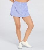 Casual Cutie High-Rise Striped Boxer Detail Skort - Image 3