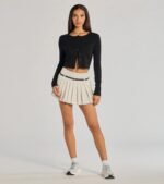 Adorable Trendsetter Pleated Mini Skort - Image 4