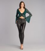 High-Rise Coated Skinny Pants - Image 2