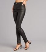 High-Rise Coated Skinny Pants - Image 5
