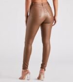 High-Rise Coated Skinny Pants - Image 10