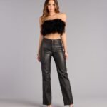 Walking The Walk Faux Leather Straight Leg Pants