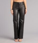 Walking The Walk Faux Leather Straight Leg Pants - Image 4
