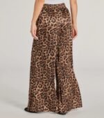 Lavish Leopard Print Palazzo Wide-Leg Pants - Image 2