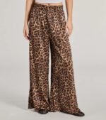 Lavish Leopard Print Palazzo Wide-Leg Pants - Image 4