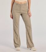 Checkered And Chic High-Waist Plaid Pants - Image 4