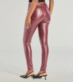 Glossy Glam Coated Faux Leather Skinny Pants - Image 2