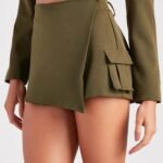 Cargo Cutie Faux Wrap Mini Skort