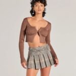 Preppy In Plaid Belted And Pleated Skort