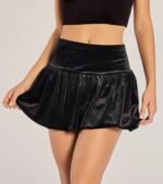Luxe Impression Velvet Bubble Skort - Image 4