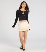 Trendy Cutie Pleated A-Line Mini Skort - Image 2