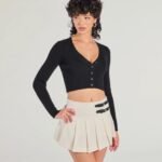 Chic Mood Pleated Belted Skort