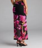 Vacay Queen Tropical Floral Mesh Maxi Skirt - Image 2