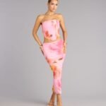 Bloom Babe Abstract Floral Mesh Maxi Skirt