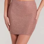 Holiday Hottie Glitter Bodycon Mini Skirt