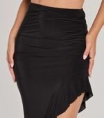 Dancing Moves High-Rise Side Ruffle Midi Skirt - Image 3