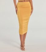 Coastal Escape High Rise Ruched Midi Skirt - Image 3