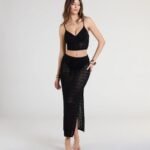 Bohemian Vibes Crochet Knit Maxi Skirt