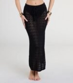 Bohemian Vibes Crochet Knit Maxi Skirt - Image 3