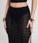 Bohemian Vibes Crochet Knit Maxi Skirt - Image 4