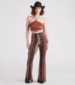 Trendy Gal Floral Boho Flare Pants - Image 2