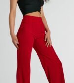 Nine To Five Straight-Leg Crepe Trouser Pants - Image 7