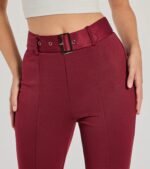 Polished Glam Belted Wide Leg Pants - Image 3