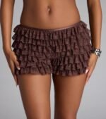 So Fab Ruffled Lace Hot Shorts - Image 3