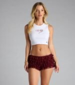 So Fab Ruffled Lace Hot Shorts - Image 8