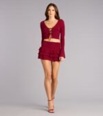 Sensational Match Ruffle Mini Skort - Image 5