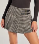 Preppy Appeal Pleated Plaid Skort - Image 3