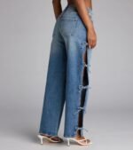 Tied Up in Denim Bow Mid-Rise Denim Jeans - Image 3