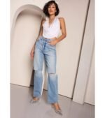 High-Rise Distressed Boyfriend Jeans - Image 7