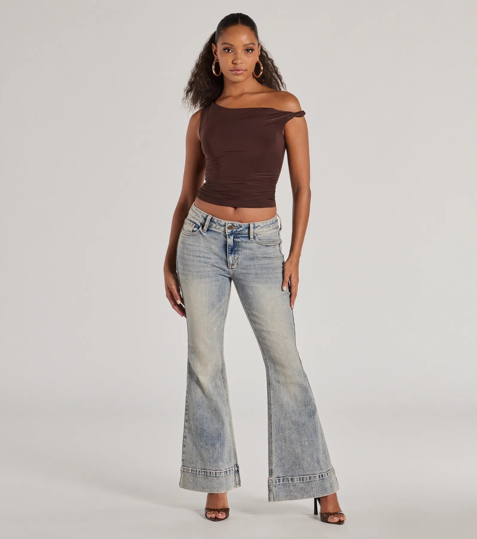 06602-0521_1_LIGHT_20DENIM_SoFabMidRiseFlaredTintedWashDenimJeans So Fab Mid-Rise Flared Tinted Wash Denim Jeans - Image 1