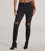 Edgy Mood High Rise Skinny Jeans - Image 4