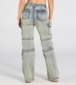 Cutie In Cargo High-Rise Denim Jeans - Image 2
