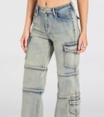 Cutie In Cargo High-Rise Denim Jeans - Image 3