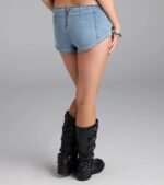 Trail Blazer Mid-Rise Denim Hot Shorts - Image 3