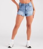 Remy High-Rise Frayed Hem Denim Shorts by Windsor Denim - Image 4