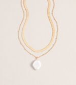 Perfectly Styled Pearl Charm Layered Necklace - Image 2