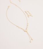 Tied To Shine Necklace And Earrings Set - Image 3