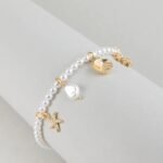 Coastal Cutie Faux Pearl Charm Bracelet