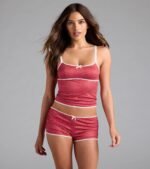 Cuddle Up Cutie Polka Dot Pajama Shorts - Image 4