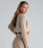 Cuddle Time Chenille Crop Cardigan - Image 3