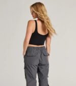 Adorable Basic Scoop Neck Seamless Crop Top - Image 14