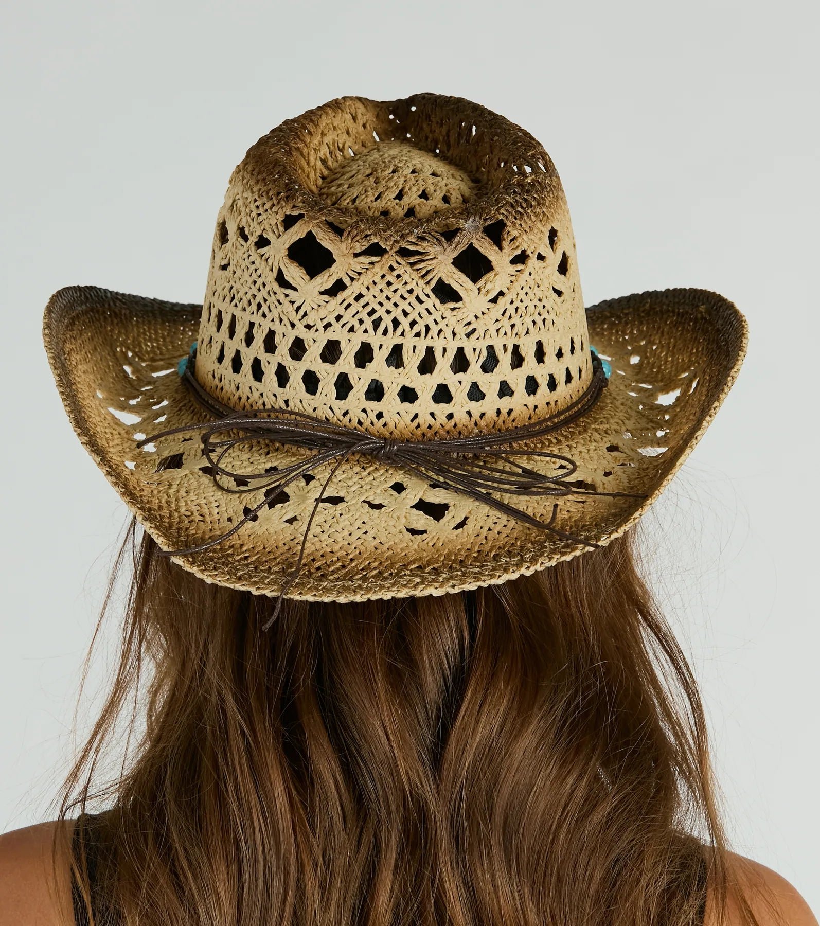 Everyday Cowgirl Colored Stone Straw Western Hat - Image 6